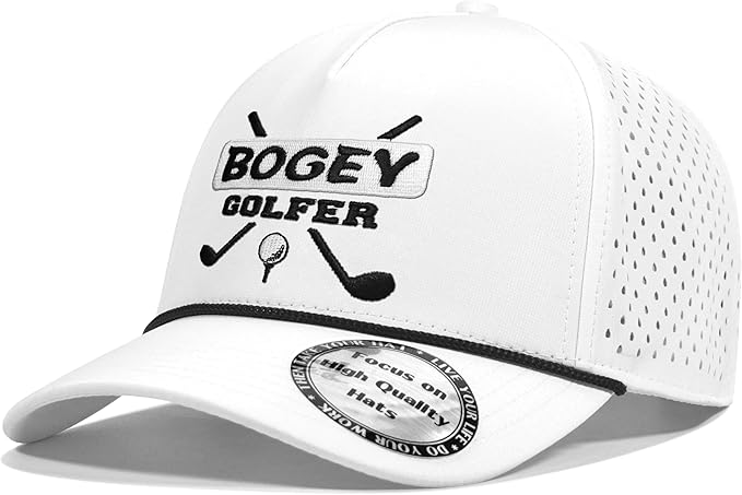 Funny Golf Hats Funny Golf Gifts for Men,Golf Rope Hat for Men,Legalize Mulligans - Black/White