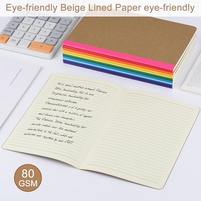 ZCZN 50 Pack Colorful Lined Notebooks Bulk, A5 Journals - Image 6