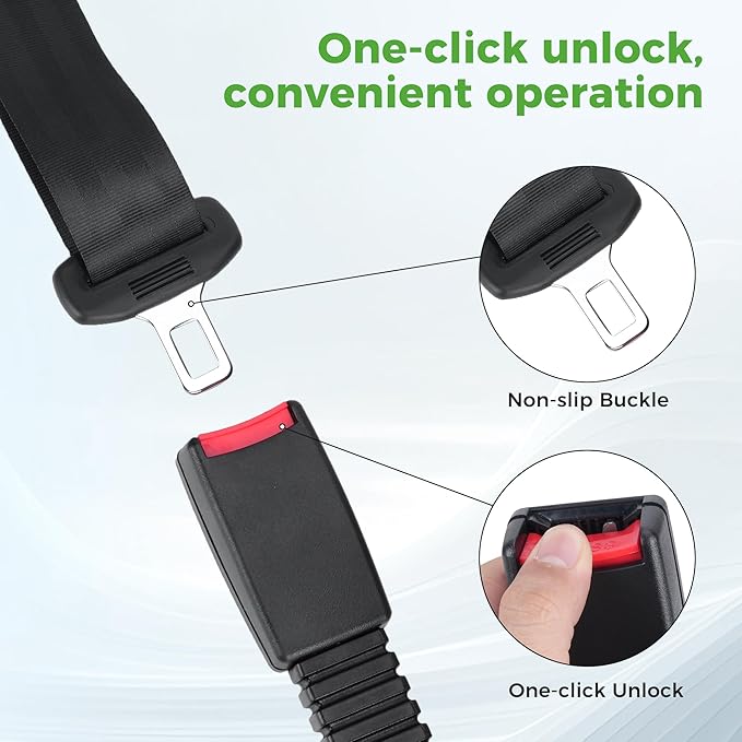 10L0L 2/3-point Golf Cart Seat Belts, 42" Retractable Belts with Bracket Street-Legal Upgrades Fits Most (2+2) /(4+2) Passenger for Yamaha EZGO TXT RXV Club Car DS Golf Carts Front/Rear Seat