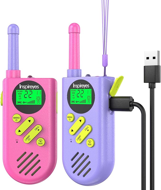 Walkie Talkies for Kids Rechargeable, Toys for Boys and Girls Ages 3-12 by Inspireyes