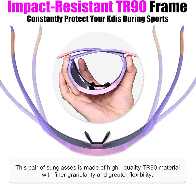 X-TIGER Kids Sunglasses Polarized Youth Baseball Sunglasses for 8-14 boys girls UV400 Sports Softball Cycling Glasses