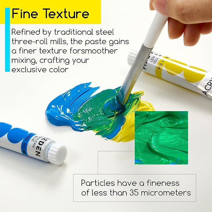 MEEDEN Beginners Acrylic Paint Set: 24 Colors 12ml/0.41 fl oz Heavy Body Art - Image 5