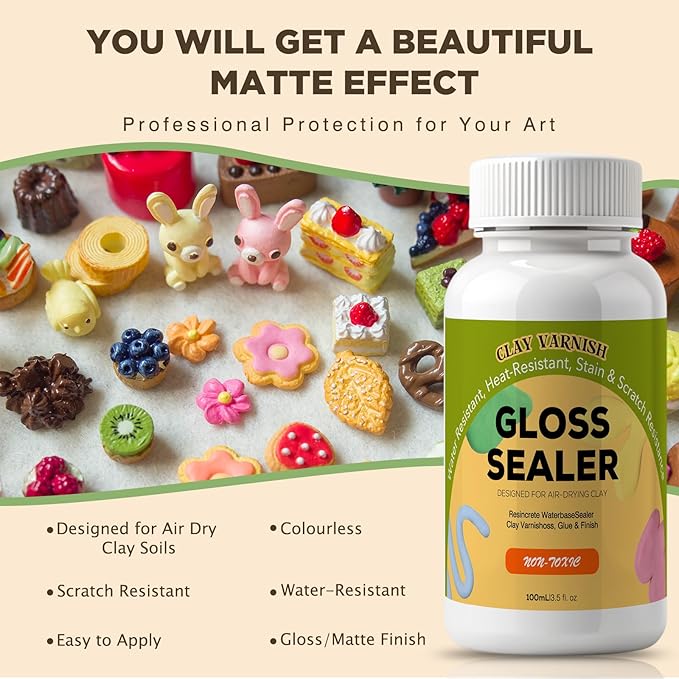 200ml Air Dry Clay Glaze, Air Dry Clay Varnish, Air Dry Clay Sealant, Clay Glaze - Image 2