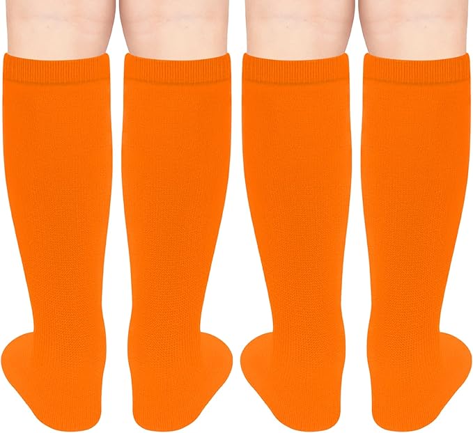 Sarfel Kids Soccer Socks Toddler Soccer Socks Girls Boys Soccer Socks Kids Tube Socks with Stripes Toddler Knee High Socks