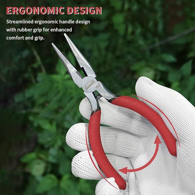 Needle Nose Pliers, 5 Inch, 5 Pack, Long Nose Pliers - Image 5