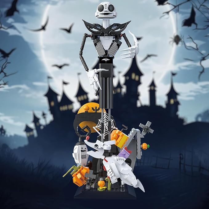 Horror Skull Building Set, Before Christmas Haunted House Building Blocks Set - Image 2
