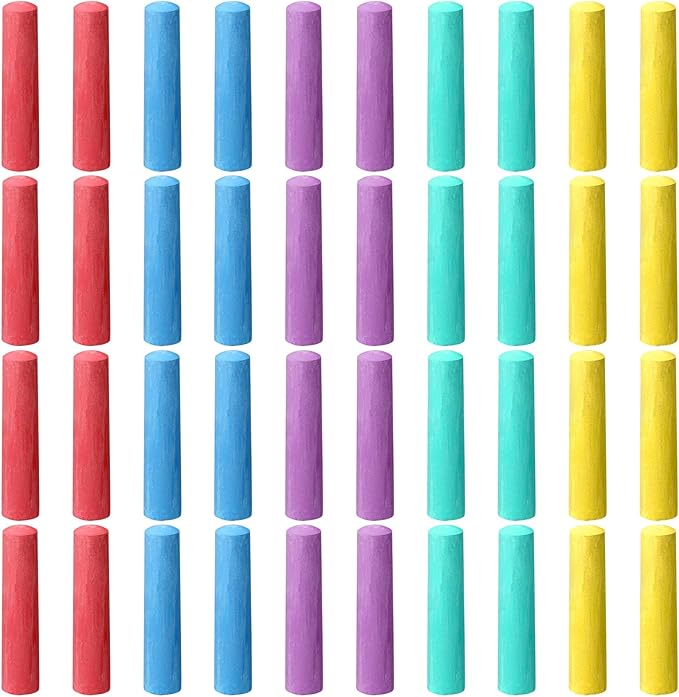 40 Pcs Sidewalk Chalks for Kids Non Toxic Jumbo Chalk for Party Gift Outdoor by Unknown