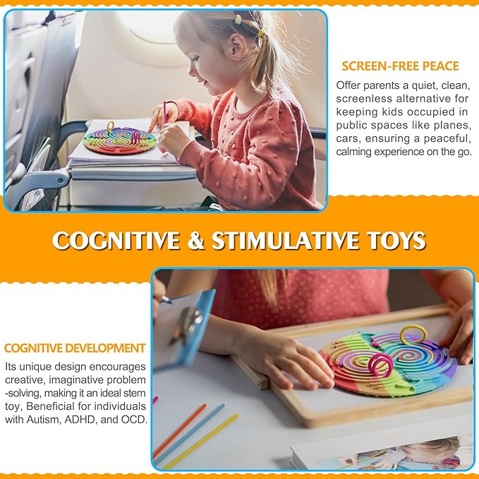 Sensory Activity Board for Kids Toddler Boys, Sensory Fidget Toys for Stress - Image 4