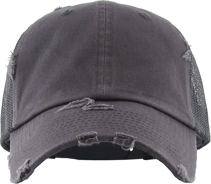 Funky Junque Trucker Hat for Women – Distressed Low Profile Western Camo Baseball Cap with Mesh, Trendy and Adjustable Fit