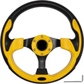 Golf Cart Steering Wheel, Skid Steering Wheel, Universal Golf Cart for Club Car EZGO RXV and TXT, Yamaha, Precedent Tempo, DS