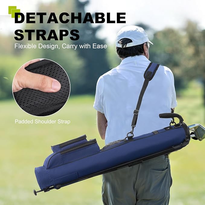 UNIHIMAL Golf Lightweight Stand Carry Bag– Easy to Carry and Durable Pitch n Putt Golf Bag for The Driving Range, Par 3 and Executive Courses–31.5 inches Tall