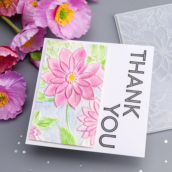 BAOFALI 3D Embossing Folders Lotus - Image 5