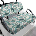 Bulopur Teal Fish Camo Golf Cart Seat Covers Set 2 Piece Universal Golf Cart Seat Cover 2 Passenger Seats Protective Cover Elastic Fabric- Keeps Your Seat Cool and Clean