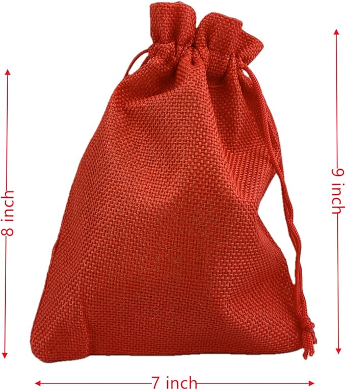 Palmhomee Pack of 25 Burlap Gift Bags - Image 2