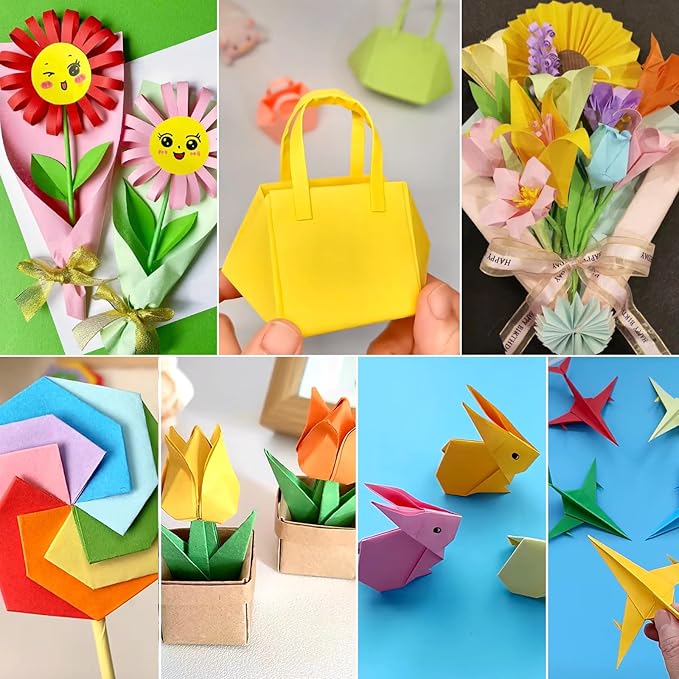 200 Sheets Origami Paper, 20 Colors Origami Craft Kit 6x6, Double Sided Color - Image 7