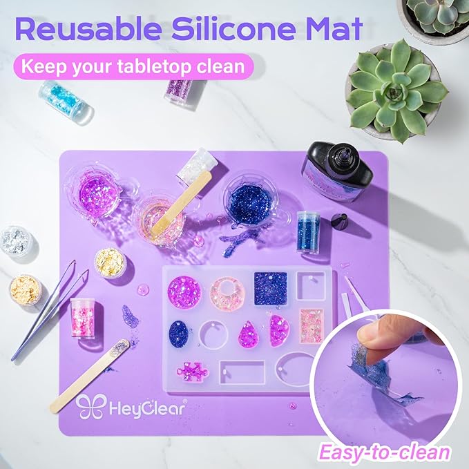 HeyClear UV Resin Kit with Molds and UV Light - Image 3