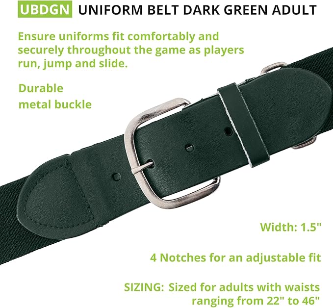 Champion Sports Baseball & Softball Belt – Stretch Fit Uniform Belt for Youth & Adult Players, Multiple Colors