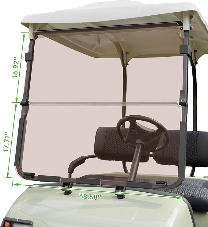 10L0L Golf Cart Windshield for Yamaha G22 (2003-2006) Models Gas or Electric Golf Cart (Clear/Tinted)