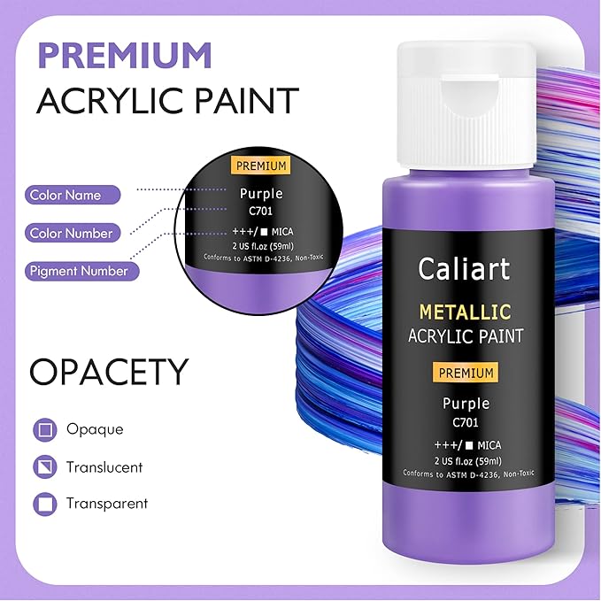 Acrylic Paint Set With 12 Brushes, 24 Colors Art Craft Paints - Image 3