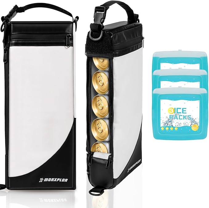 Golf Cooler Bag - 6 Can Insulated Beer Sleeve Soft Cooler,Golf Cart Accessories,Golf Club Bag Accessories