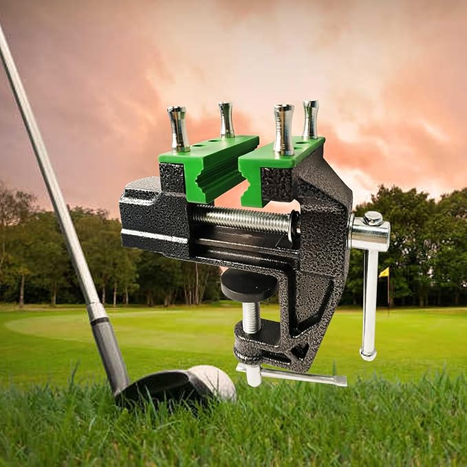 Golf Club Regripping Kit, Optional Professional or Basic Golf Grip Replacement Tools, 2-In-1 Bench Vise or Mini Table Vise, Fixed Rubber Clip, Hook Blade, Grip Tape Remover