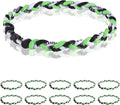 12 Pack Baseball Necklace 18inch, Team Gift for Baseball Funs, Three Braided Titanium Tornado Rope Design, with Muti - Color for Pick