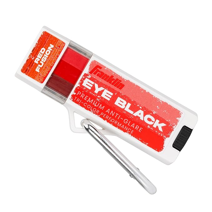 Franklin Sports Eye Black Stick - Baseball Softball + Football Eye Black for Kids + Adults - Sun Glare Reduction - Red Fusion