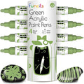 4 Dual Tip Green Paint Pen Metallic by Funcils