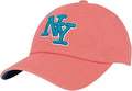 NY 3D Embroidered Cotton Dad Hat – New York Baseball Cap, Adjustable Metal Buckle Strap, Unstructured Low-Profile Style