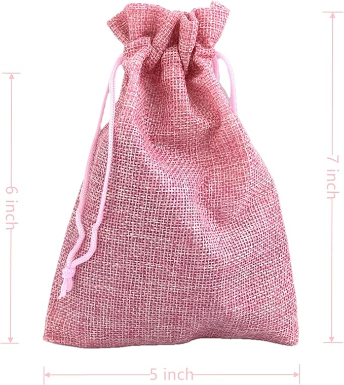 Palmhomee Pack of 25 Burlap Gift Bags - Image 3