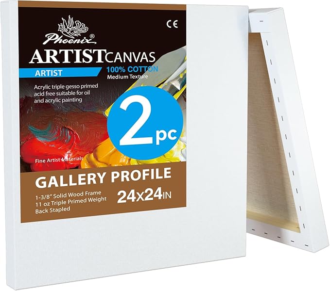 PHOENIX 24x24 Inch 2 Pack Gallery Canvas by PHOENIX