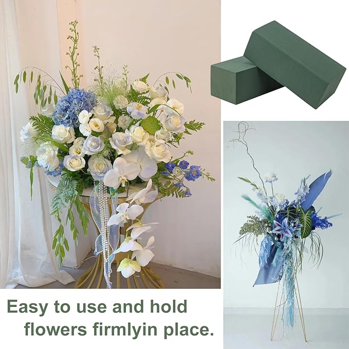 IHDYPPEW 8 PCS Green Floral Foam Blocks, Dry and Wet Florist Foam - Image 6