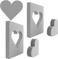 BAOFALI 2 Pcs Heart Cut Stamping Foam Grey Moldable Foam Stamps Plastic Dry by BAOFALI