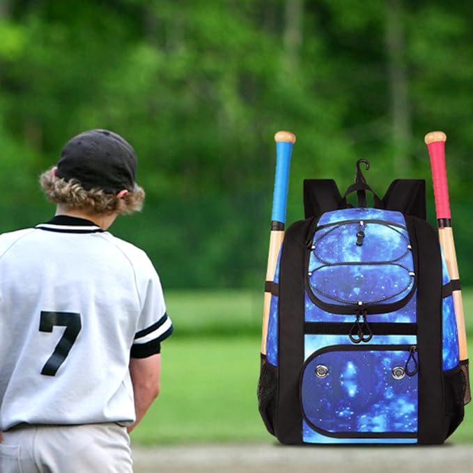 MATEIN Softball Bag, Lightweight Baseball Backpack with Shoe Compartment, Baseball Bag with Fence Hook for TBall Bat & Equipment, Softball Gifts Catchers Backpack for Women Fit Catcher’s Mitt, Helmet