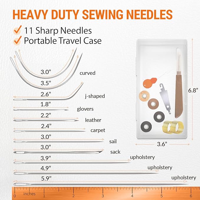 VONEEDL Heavy Duty Sewing Needles & Waxed Thread - Image 4
