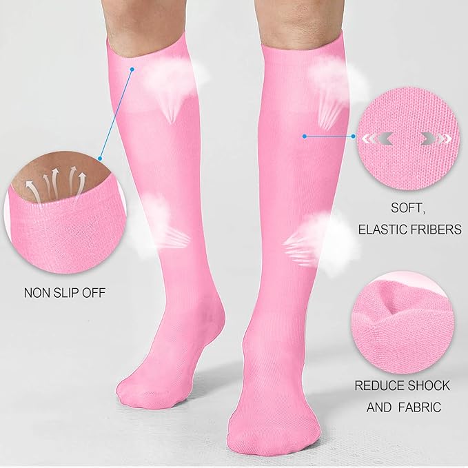 XZQTIVE 3 Pairs of Baseball Softball Socks and 1 Baseball Softball Belt Combo Set Knee-High Soccer Socks for Kids Youth Adult