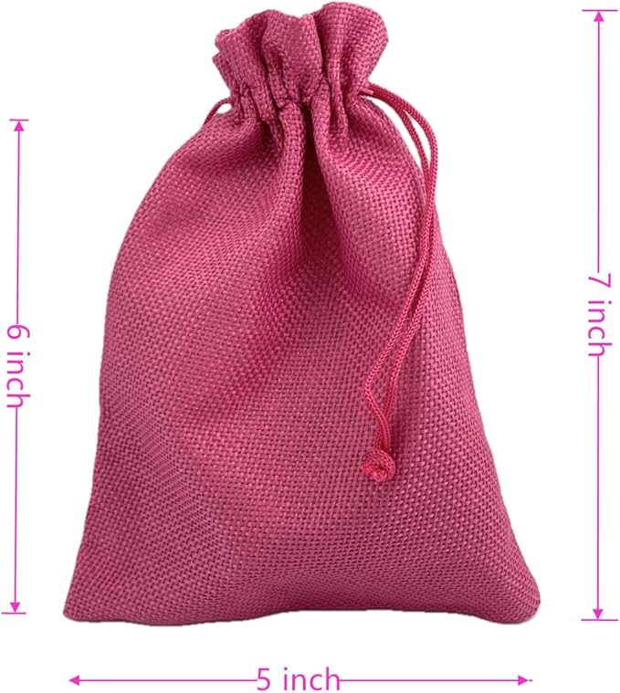 Palmhomee Pack of 25 Burlap Gift Bags - Image 3