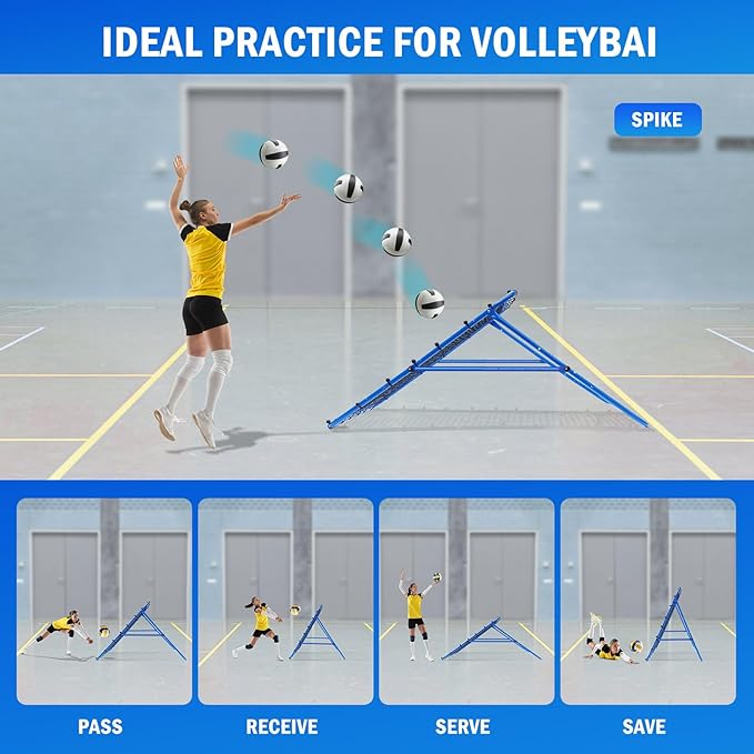 Volleyball Baseball Rebounder Net, Softball Rebounder Pitchback Net Quick Adjustments, Quick Adjustments Lacrosse Bounce Back Practice Equipment, Ideal for Outdoor Indoor and Backyard Training