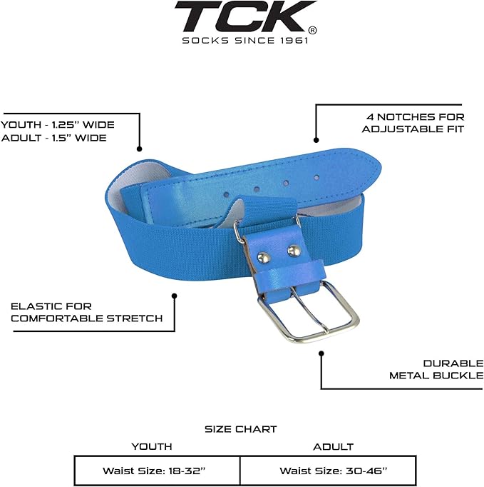 TCK Softball Baseball Belt Youth and Adult Sizes