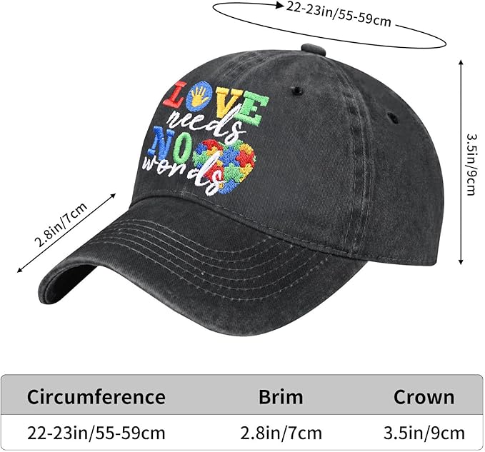 Embroidered Baseball Cap for Women Men Vintage Adjustable Washed Distressed Denim Baseball Hat