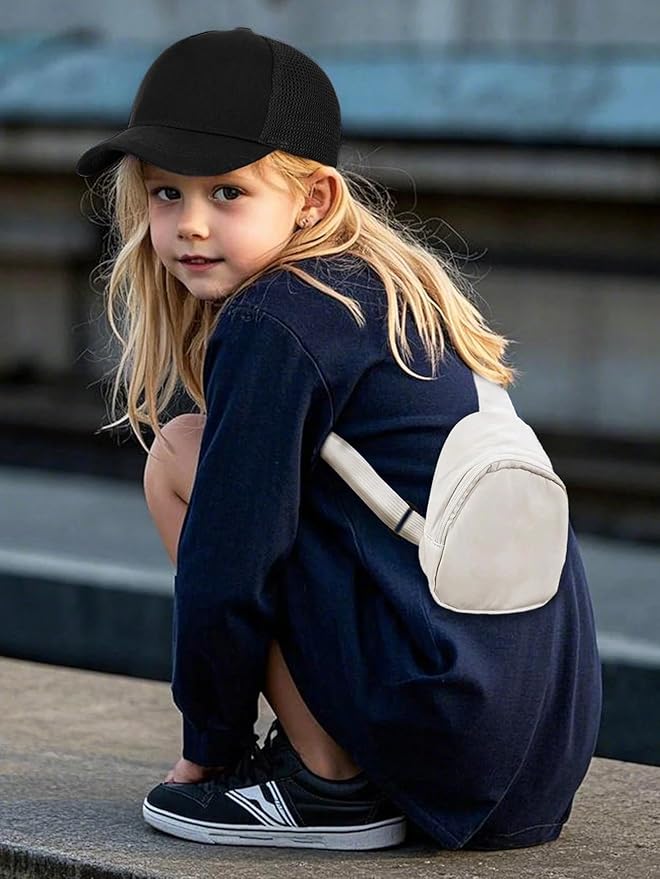 Edoneery Baseball Cap for Kids-Adjustable Washed Cotton Golf Toddler Hat for Boys & Girls