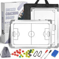 ZPU Soccer Coaching Board, Magnetic Soccer Whiteboard for Coaches, Soccer Tactics Clipboard with Dry Erase, Marker Pen, Magnets and Storage Bag, for Teaching and Game Plan