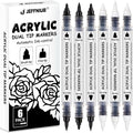 Black White Acrylic Paint Pen Brush by JEFFNIUB