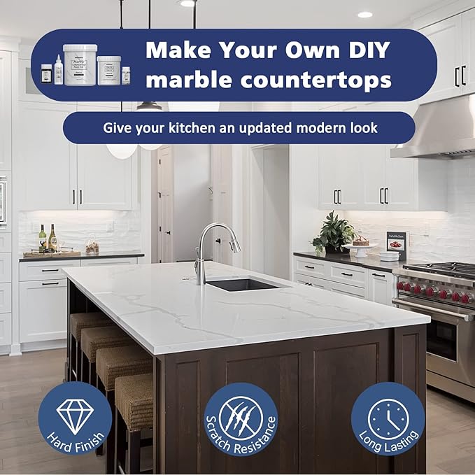 NADAMOO White Marble Countertop Paint Kit - Image 2