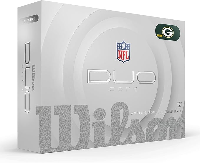 WILSON 2025 Duo Soft NFL Golf Ball - 12 Balls, White, Atlanta Falcons