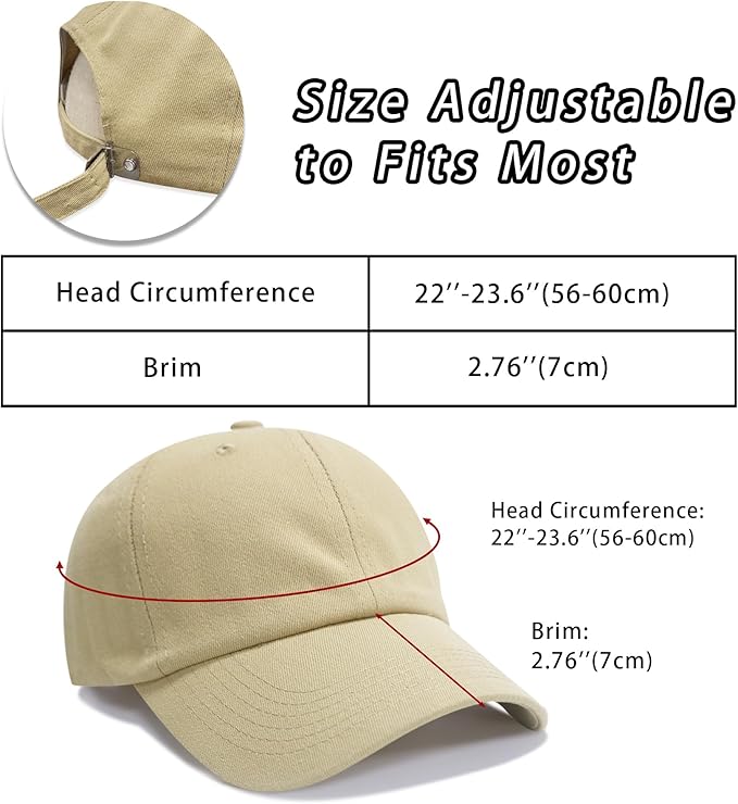 NPQQUAN Original Classic Low Profile Baseball Cap Golf Dad Hat Adjustable Cotton Hats Men Women Unconstructed Plain Cap