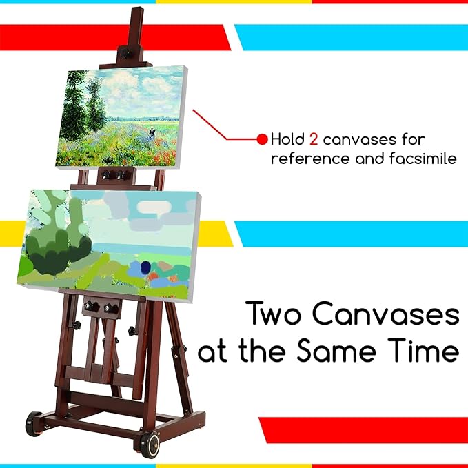 MEEDEN Multi-Function Studio Easel, H-Frame Easel, Painting Easel - Image 4