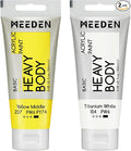 MEEDEN Acrylic Paint Yellow Middle: 100ml/3.38oz Heavy Body Acrylic Paint Tube by MEEDEN