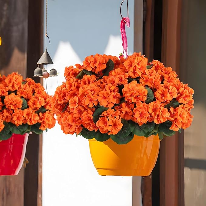 Hananona 12 Pcs Artificial Geranium Flowers - Image 5