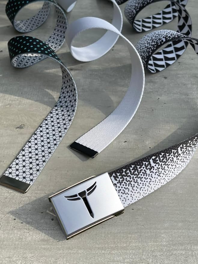 Teeoff 3 Pack Golf Web Belt Reversible Metal Buckle